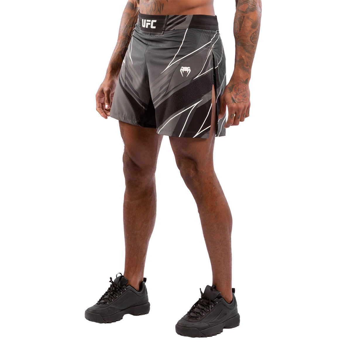 Venum x UFC Authentic Gladiator Mens Fight Shorts - Black/White