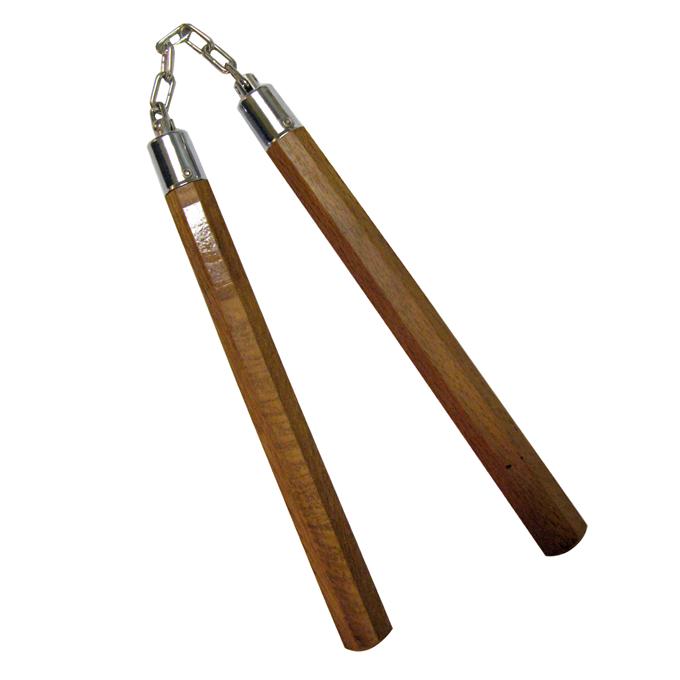 NR-041: Nunchaku Octagonal Red Wood with BB - PRE ORDER